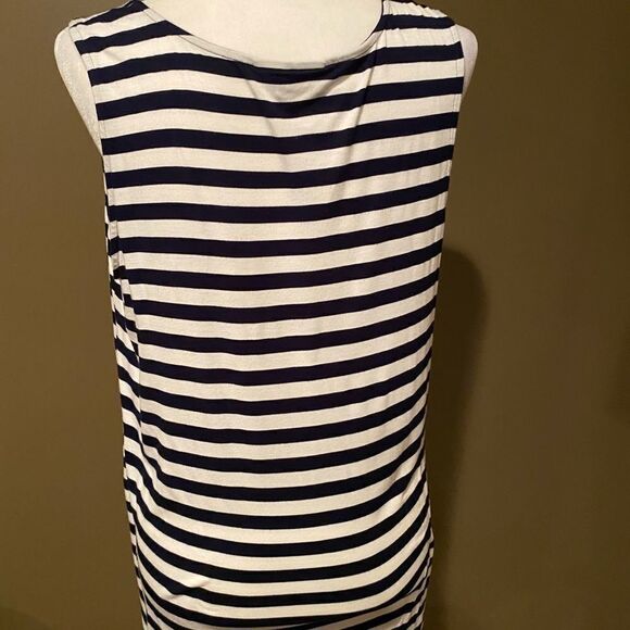 DKNY Sleeveless Stripe Shirt Size Large - Picture 8 of 11